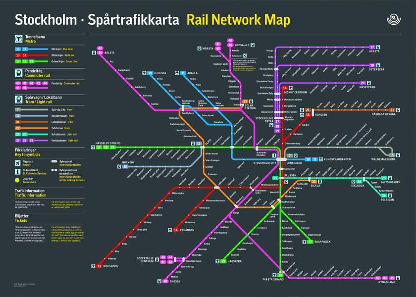 Карта метро Стокгольма